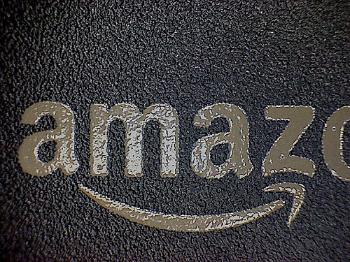 Amazon logo atop the Kindle 3